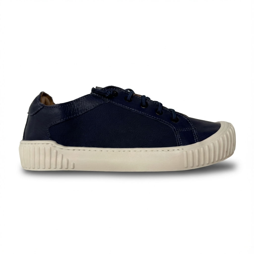 Tenis Fem Elastico Lona - Azul Jeans